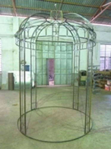 Fw1869 Round Metal Gazebo In White Finish