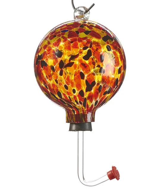 Red & Yellow Hummingbird Feeder - Vibrant Outdoor Bird Feeding Station