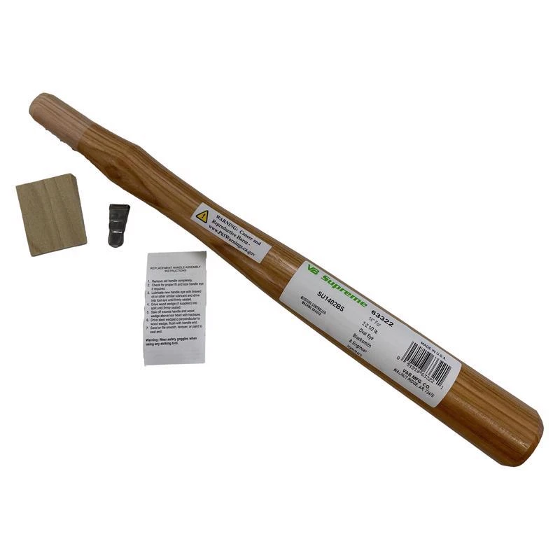 Supreme 14 Inch American Hickory Replacement Handle - 4 Pieces