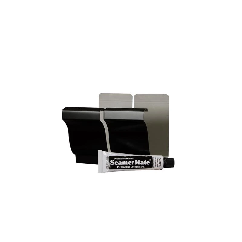 5 In. W X 3 In. L Black Aluminum K Gutter Connector - Durable And Reliable
