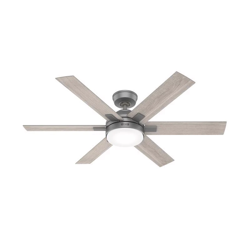 Georgetown 52 In. Matte Silver Integrated Led Indoor Ceiling Fan With Remote