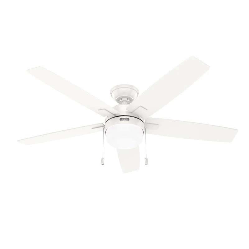 Anisten 52 In. White Led Indoor Ceiling Fan With Reversible Blades
