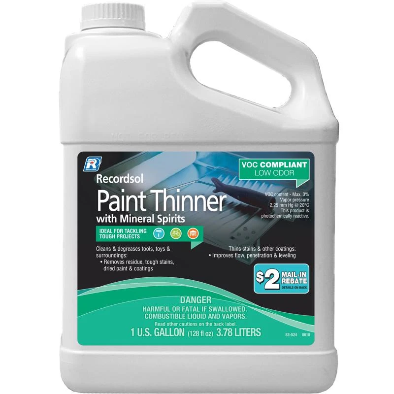 Mineral Spirits Paint Thinner 1 Gallon - Low Odor, Noncorrosive Solvent