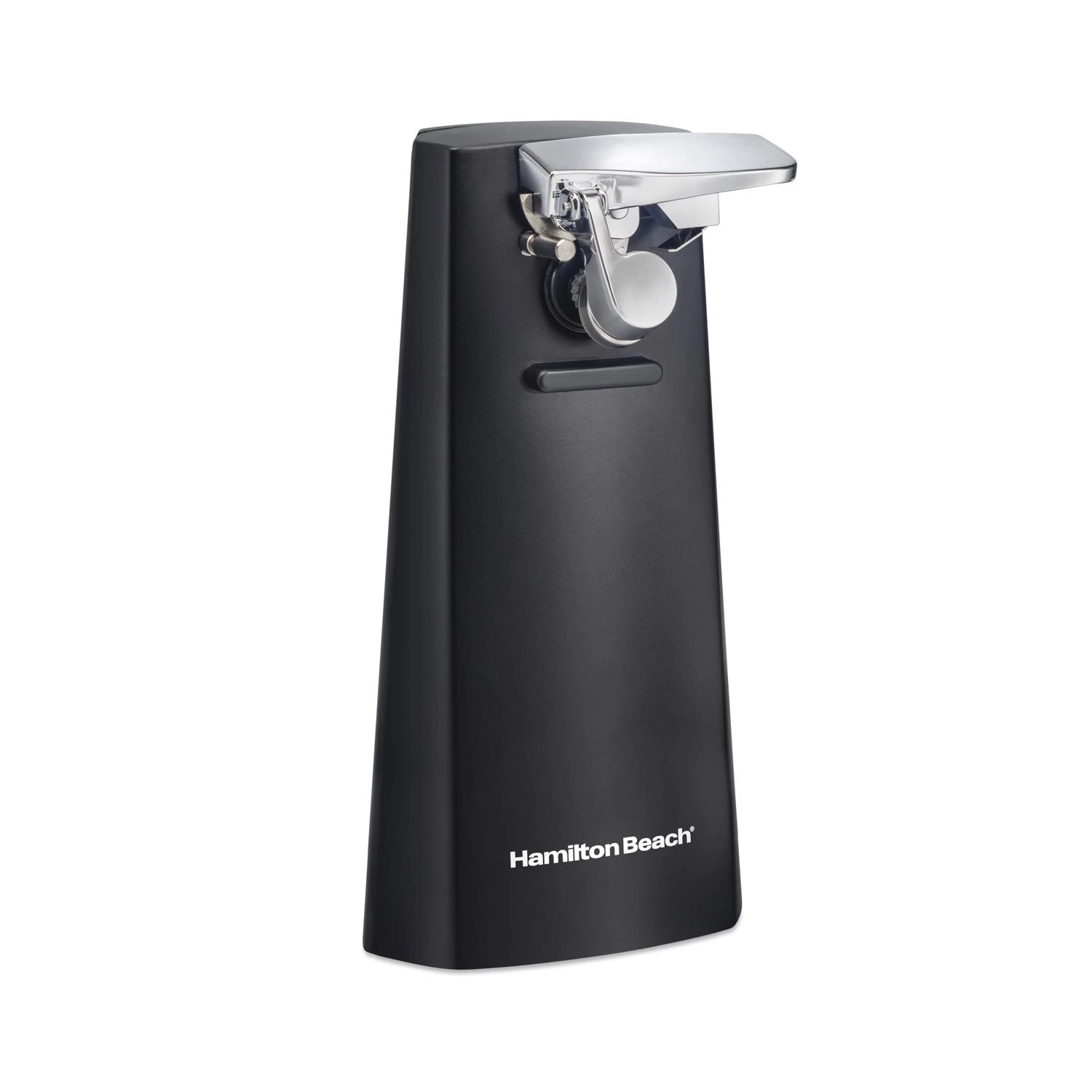Black Electric Can Opener With Magnetic Lid Holder And Knife Sharpener