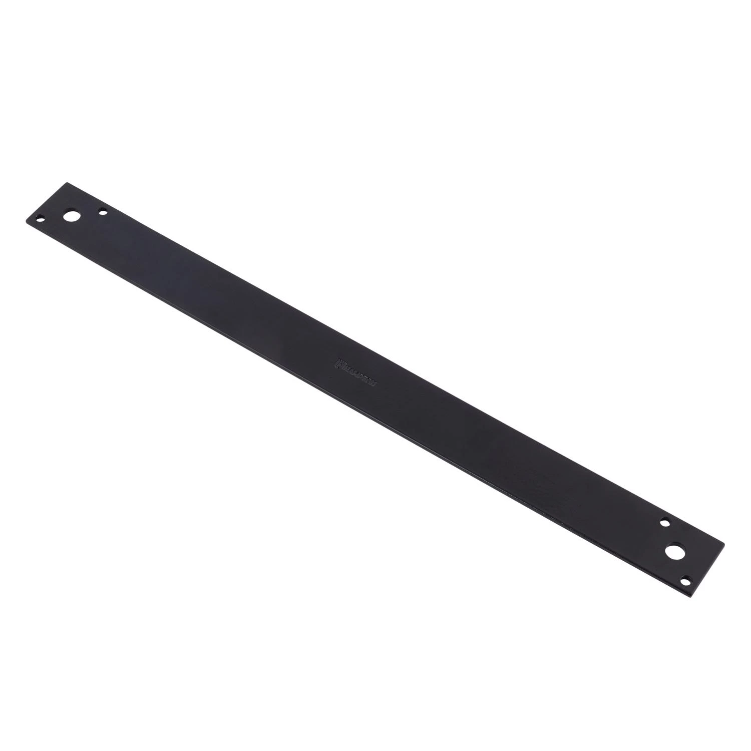 17 in. Steel Strap Brace – Matte Black, 1.5 in. W x 1/8 in. D for Shelving & Furniture Reinforcement