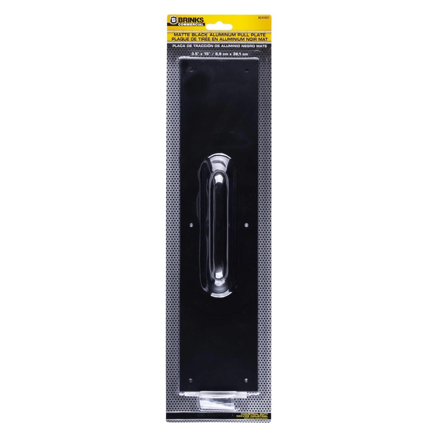 15 In. L Matte Black Stainless Steel Pull Plate - Durable Door Hardware