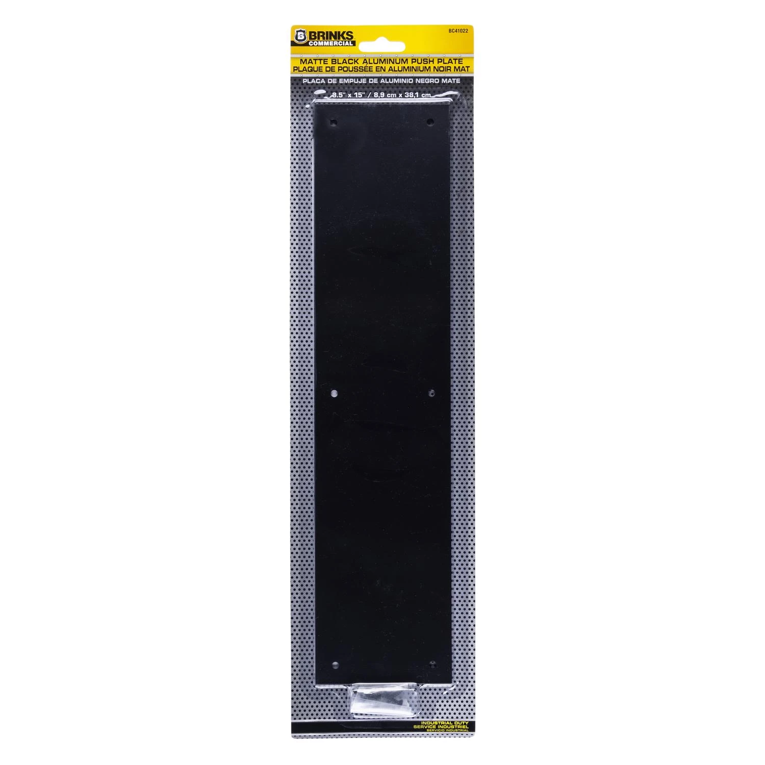 15 In. L Matte Black Stainless Steel Push Plate - Durable Door Hardware