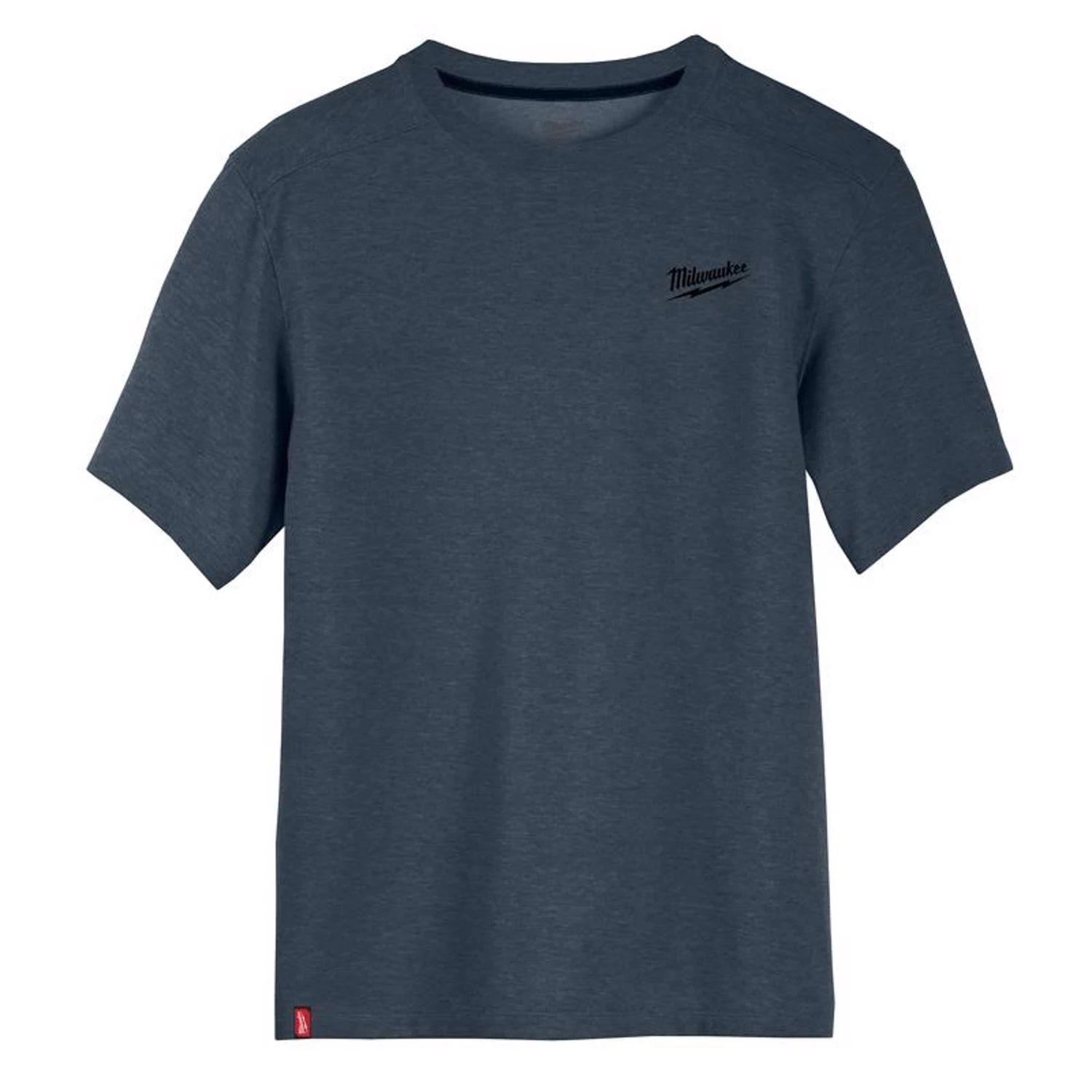 Xxl Short Sleeve Men's Crew Neck Blue Hybrid Work Tee Shirt