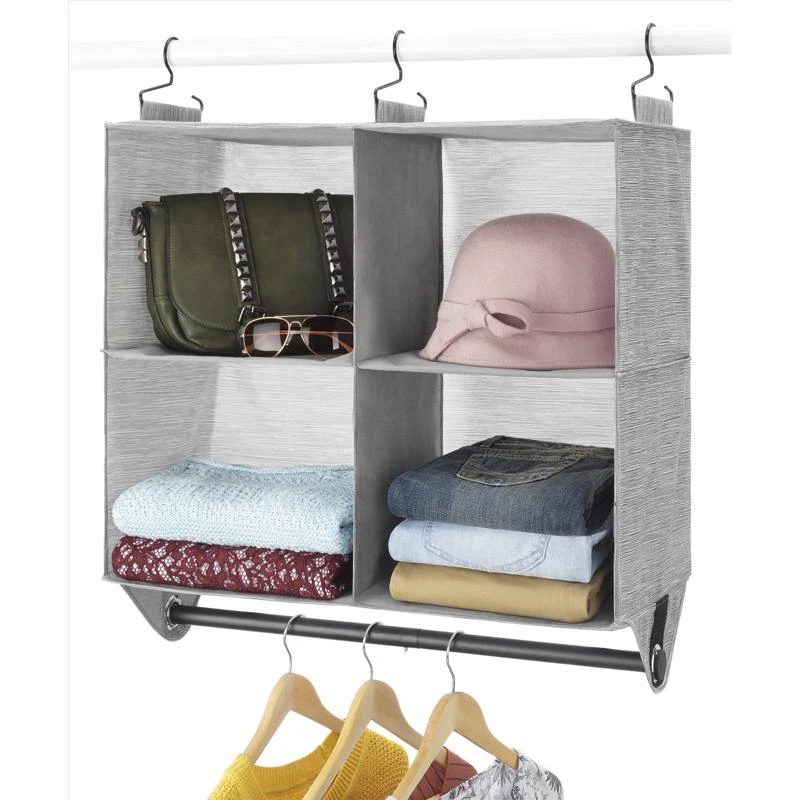 28.38 In. H X 11 In. W X 24 In. L Fabric Closet Organizer - Gray