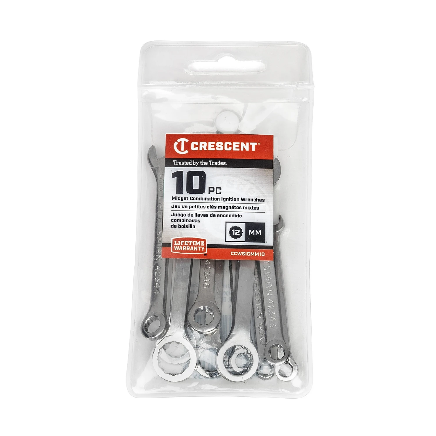 Crescent 12 Point Metric Ignition Wrench Set 10 Piece Ccwsigmm10