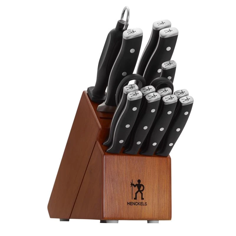 15 Piece Stainless Steel Chef's Block Knife Set With Wooden Block