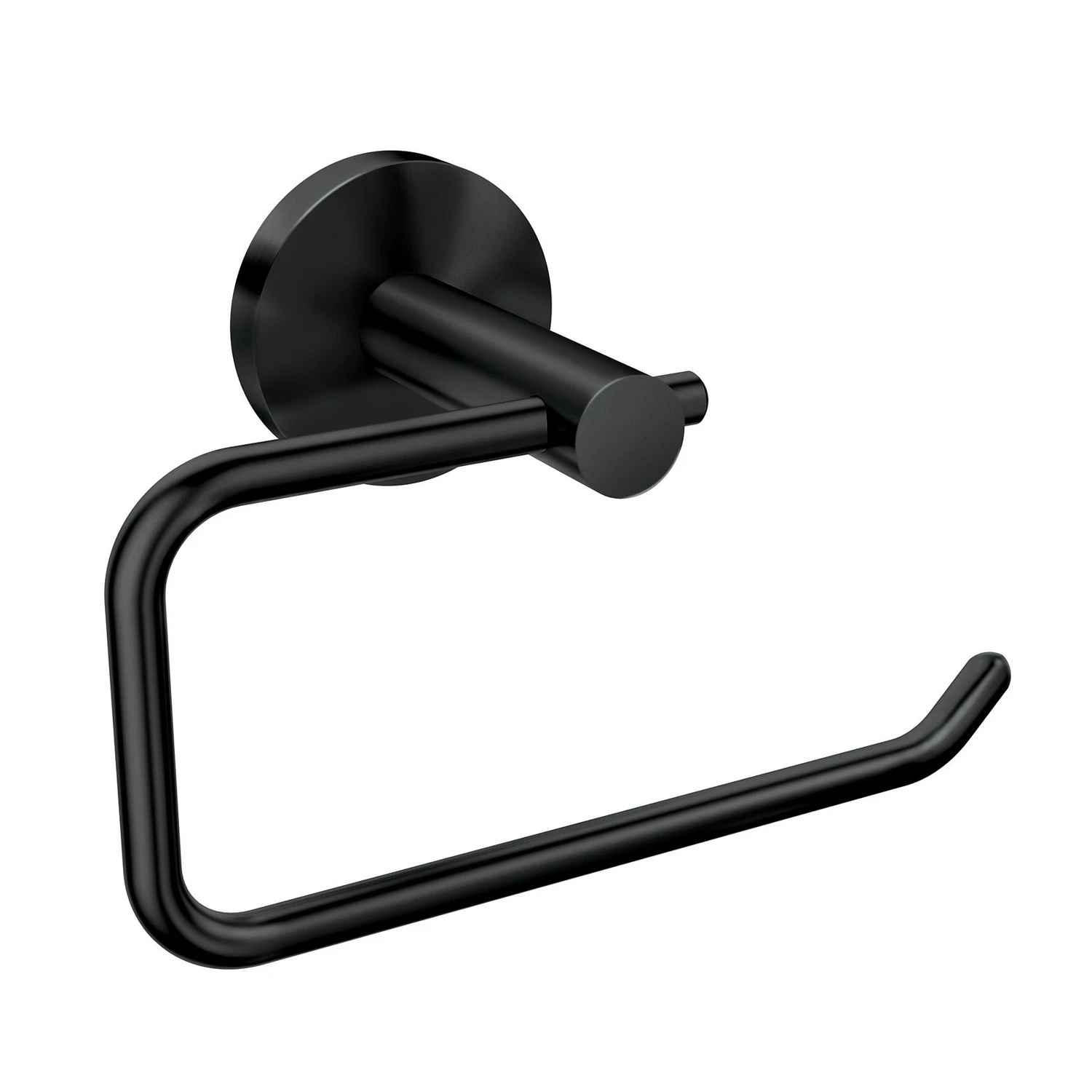 Arlys Matte Black Wall Mount Toilet Paper Holder, Model Y5708bl