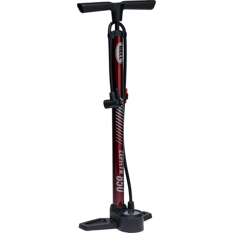 Zephyr 850 Steel Bicycle Floor Pump In Maroon - Durable And Efficient