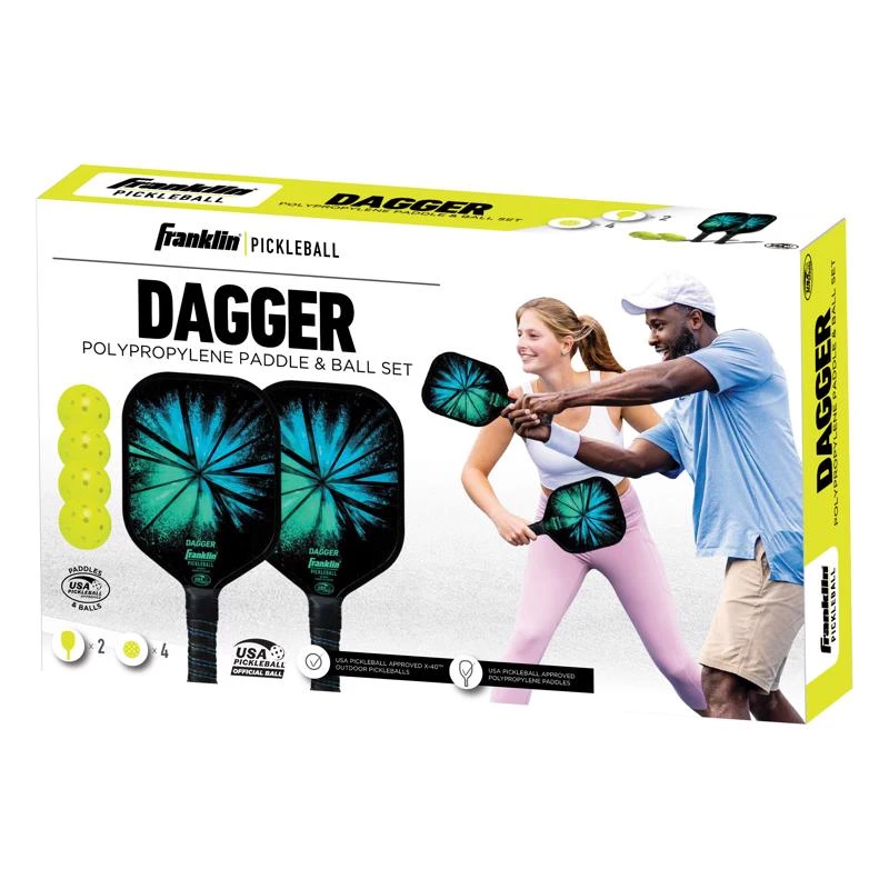 Dagger Pickleball Set - Fiberglass/polypropylene, Multicolored, 15.4 In. Paddle