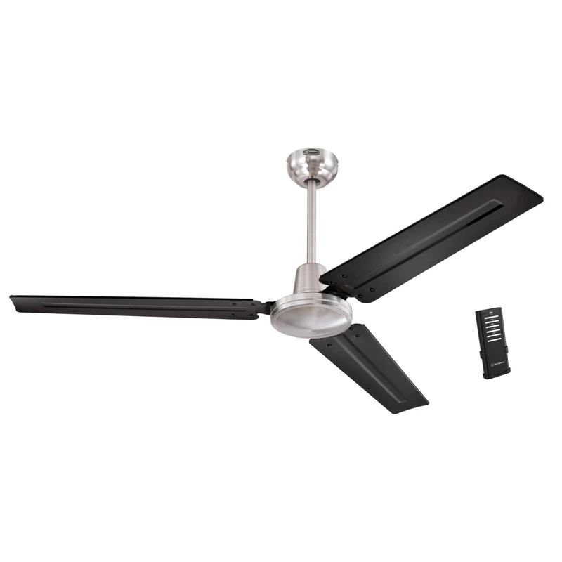 Jax 56 In. Brushed Nickel Black Indoor Ceiling Fan With 3 Blades