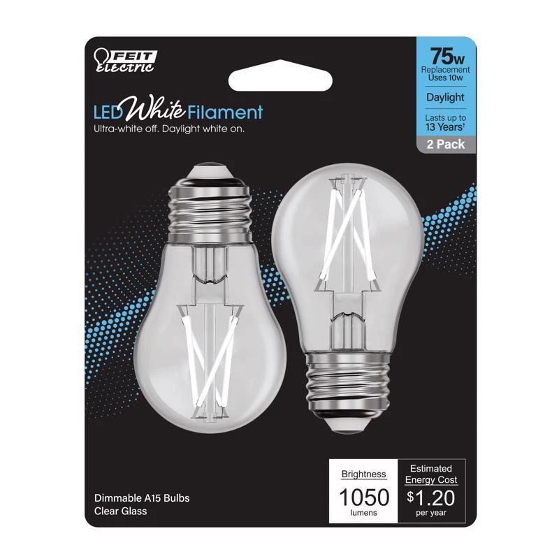 LED A15 E26 75W DL 2PK