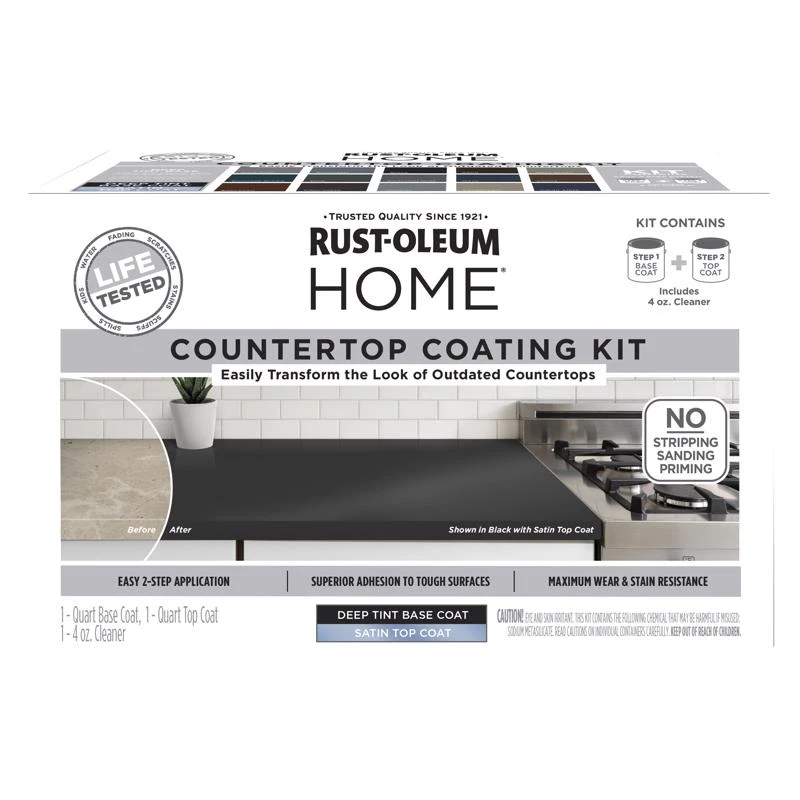 Home Satin Tintable Base Acrylic Countertop Kit 1 Quart