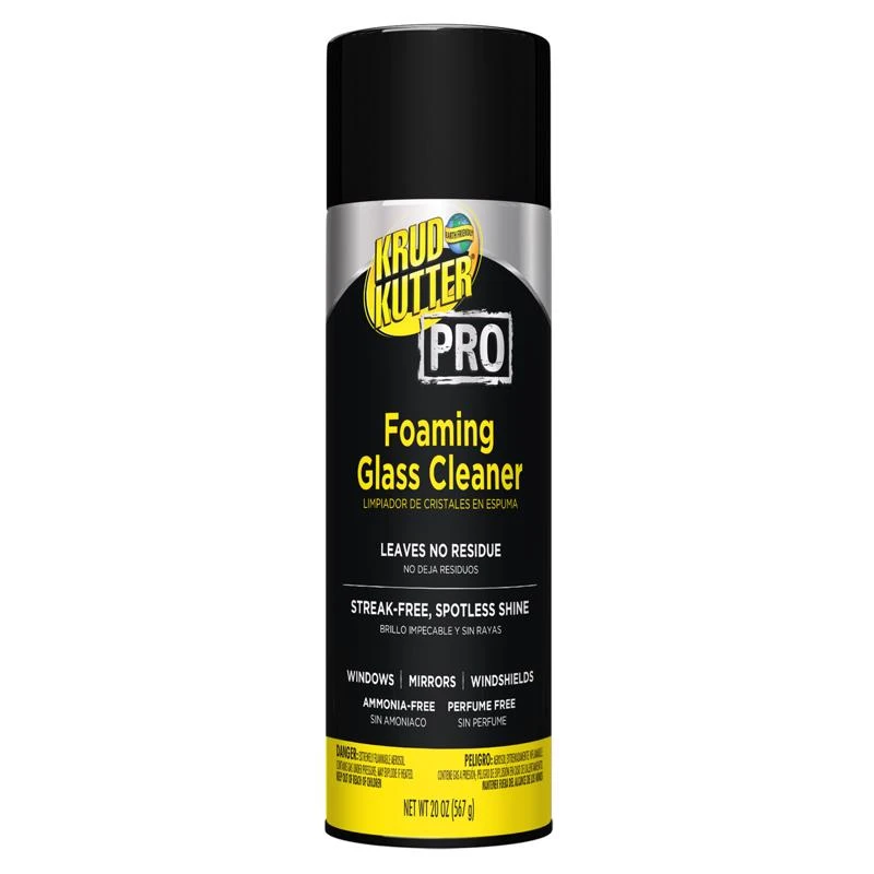 Pro No Scent Glass Cleaner 20 Oz Foam Aerosol Spray Can