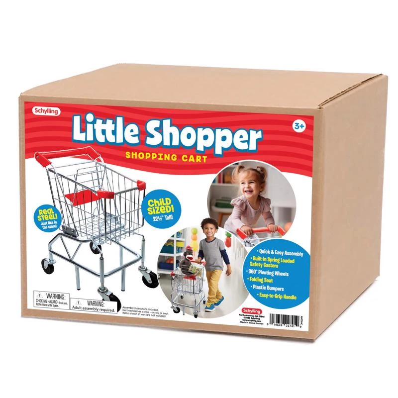 Steel Shopping Cart For Kids - Silver - Model Ahtshc - 3+ Years