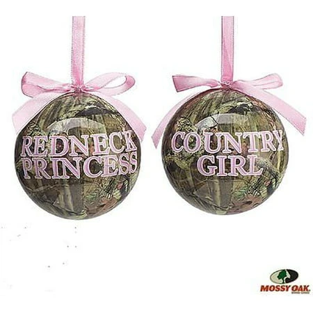 Redneck Princess & Country Girl Camo Christmas Ornaments Set Of 2