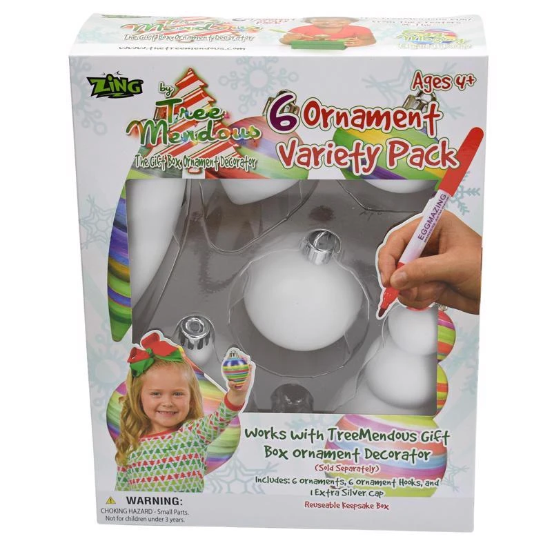 Treemendous Christmas Ornament Refills Plastic 6 Pieces