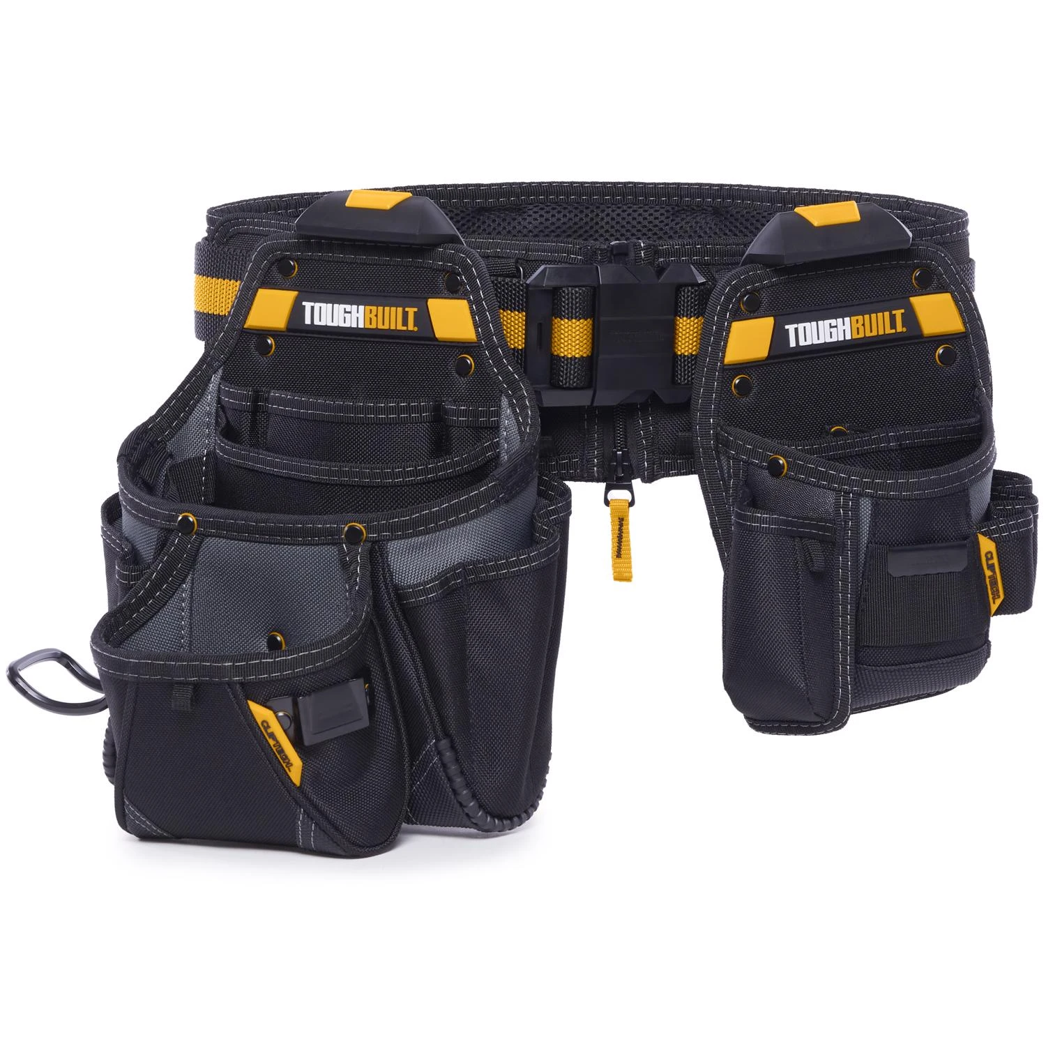 27 Pocket Polyester Handyman Tool Belt 16 In. L X 12.5 In. H Black/orange