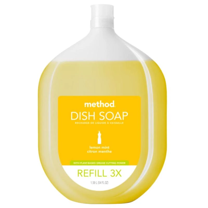 Method Lemon Mint Scent Liquid Dish Soap Refill 54 Oz Bottle 1 Pk