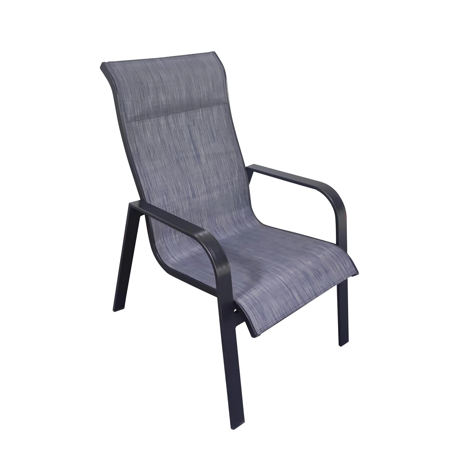 Living Accents Pacifica Black Aluminum Frame Sling Chair - Outdoor Seating