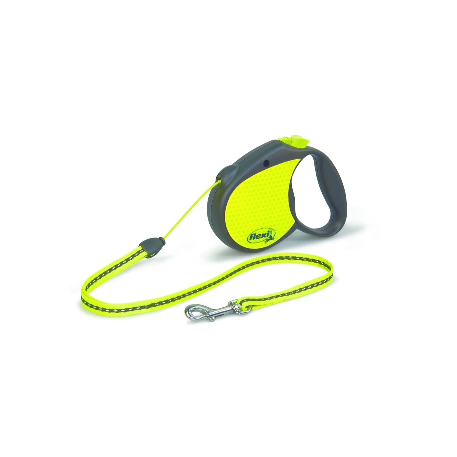 Neon Yellow Retractable Plastic Dog Leash For Small Dogs, 16 Feet
