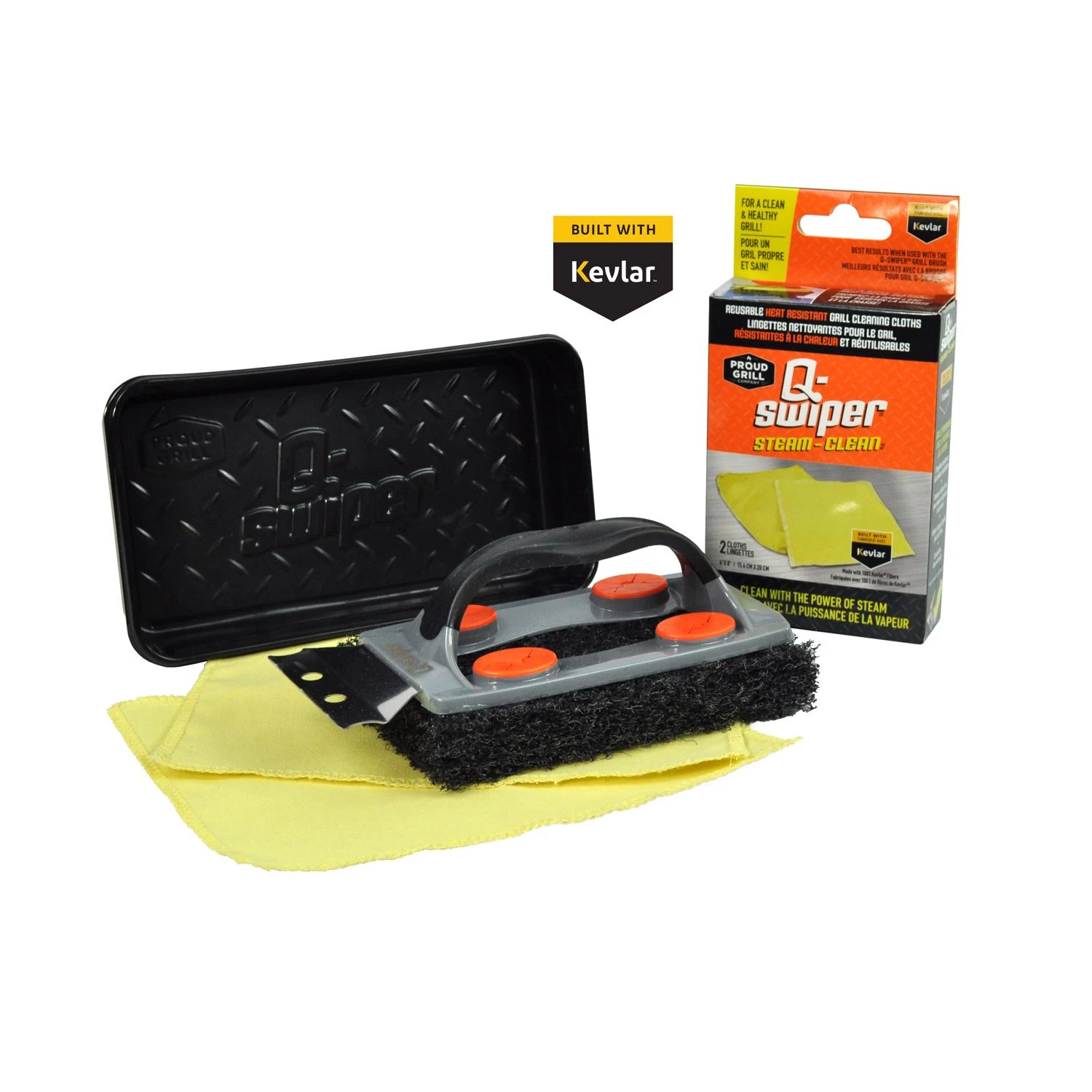 Q-swiper Steam-clean Grill Cleaning Kit 4 Piece Set