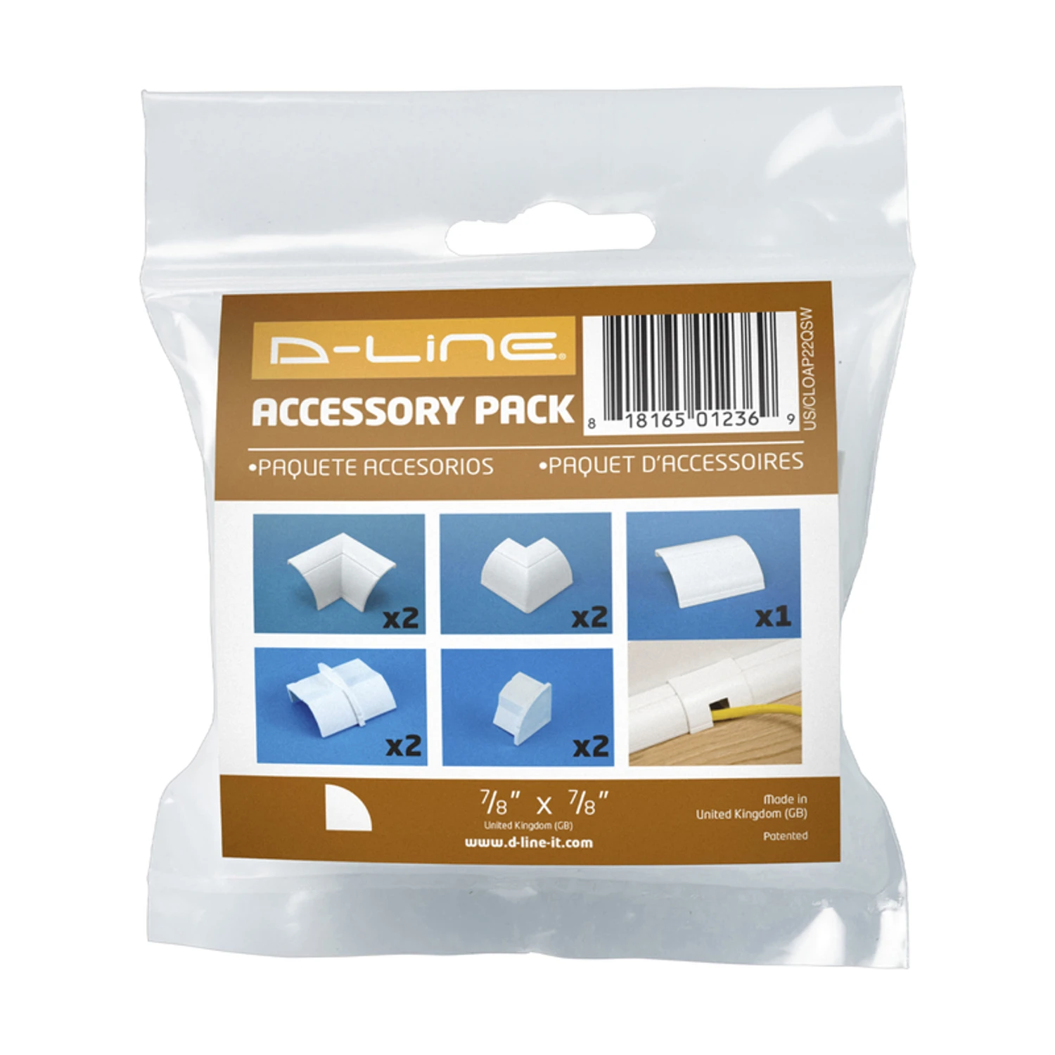 White Plastic Raceway Coupling Kit - 9 Pack, Surface Wire Carry System