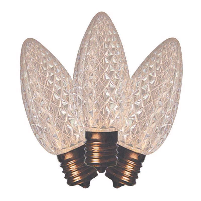 Led C9 Warm White Replacement Christmas Light Bulbs 25 Count