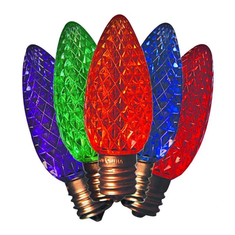 Led C9 Multicolored Replacement Christmas Light Bulbs - 25 Count