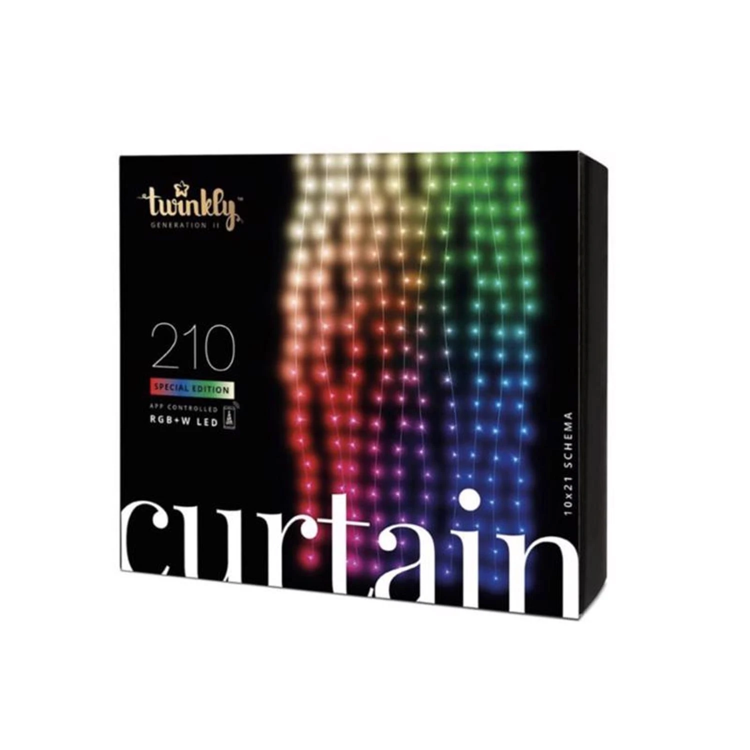 Twinkly Led Mini Multicolored 210 Count String Christmas Lights
