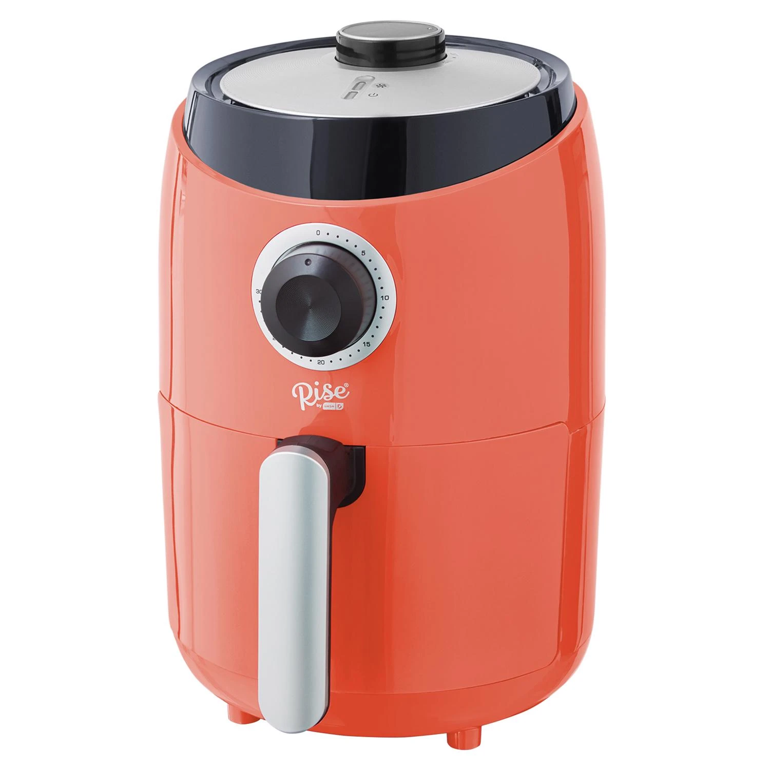 Orange 2 Quart Air Fryer With Built-in Timer And Temperature Control