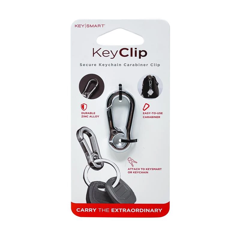 Keyclip Stainless Steel Silver Carabiner Key Chain - Model Ks849-ss