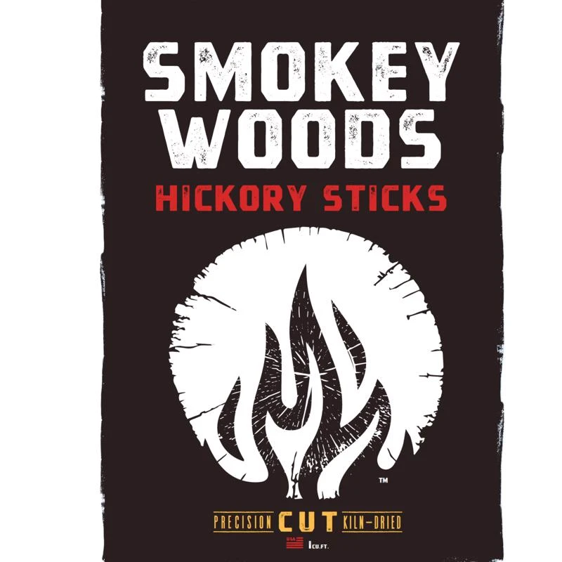 All Natural Hickory Cooking Logs 1 Cubic Foot - Premium Bbq Fuel