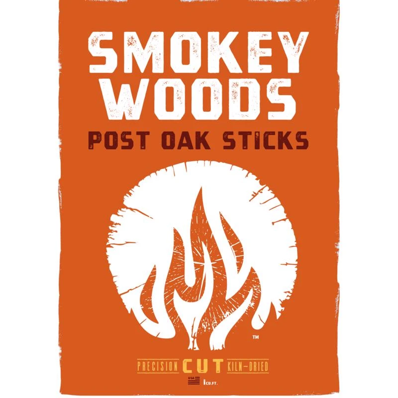 All Natural Post Oak Cooking Logs 1 Cubic Foot - Premium Bbq Fuel