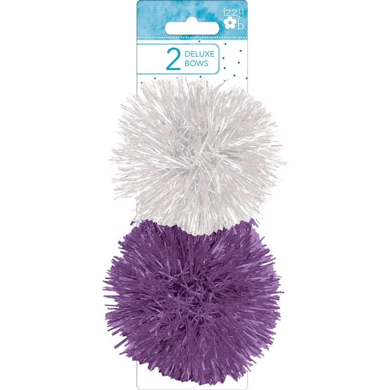 Izzy Ob Assorted Pearl/purple Firework Bows - 5 Length