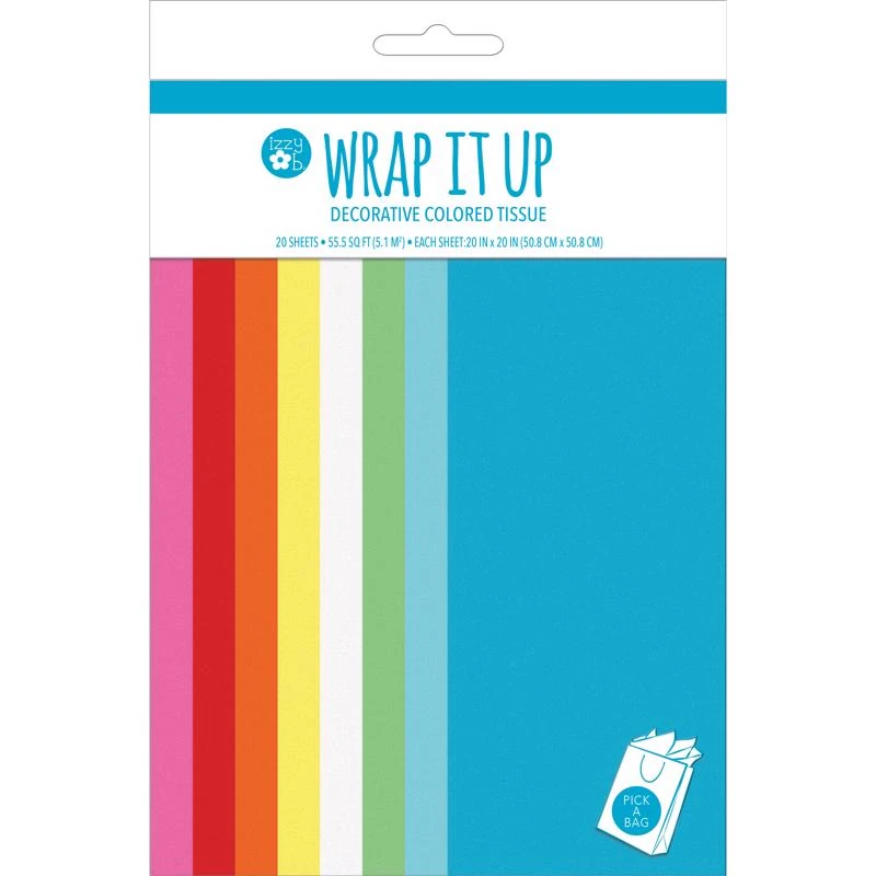 Multi-color Decorative Tissue Paper 20 Sheets 20 X 20 Inches