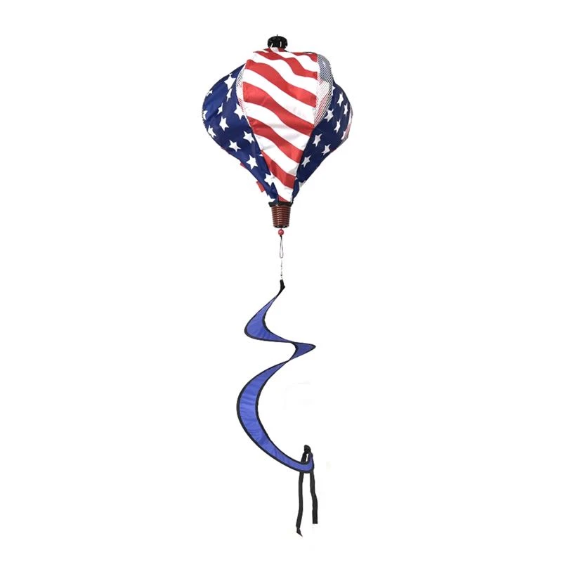 55 in. Multicolor Patriotic Balloon Spinner – Stars and Stripes Outdoor Decor