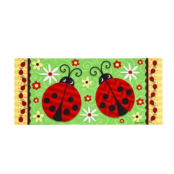 Ladybug Pair Sassafras Mat For Home Decor