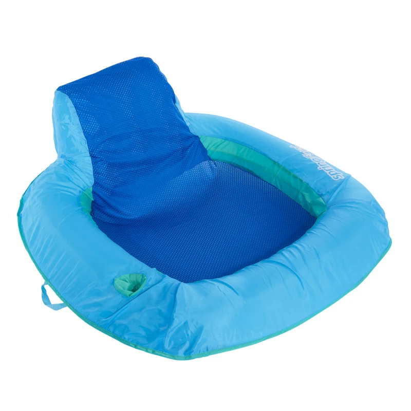 Blue Inflatable Fabric/mesh Floating Pool Mattress - 16.25 In X 16 In