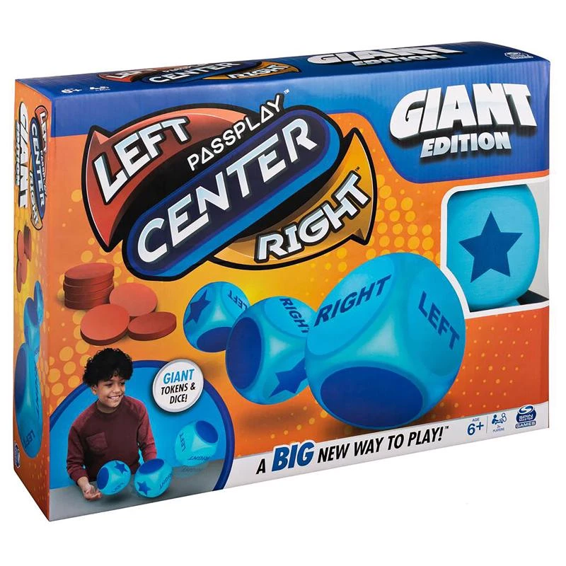 Giant Edition Left Center Right Game Multicolored 27 Pieces