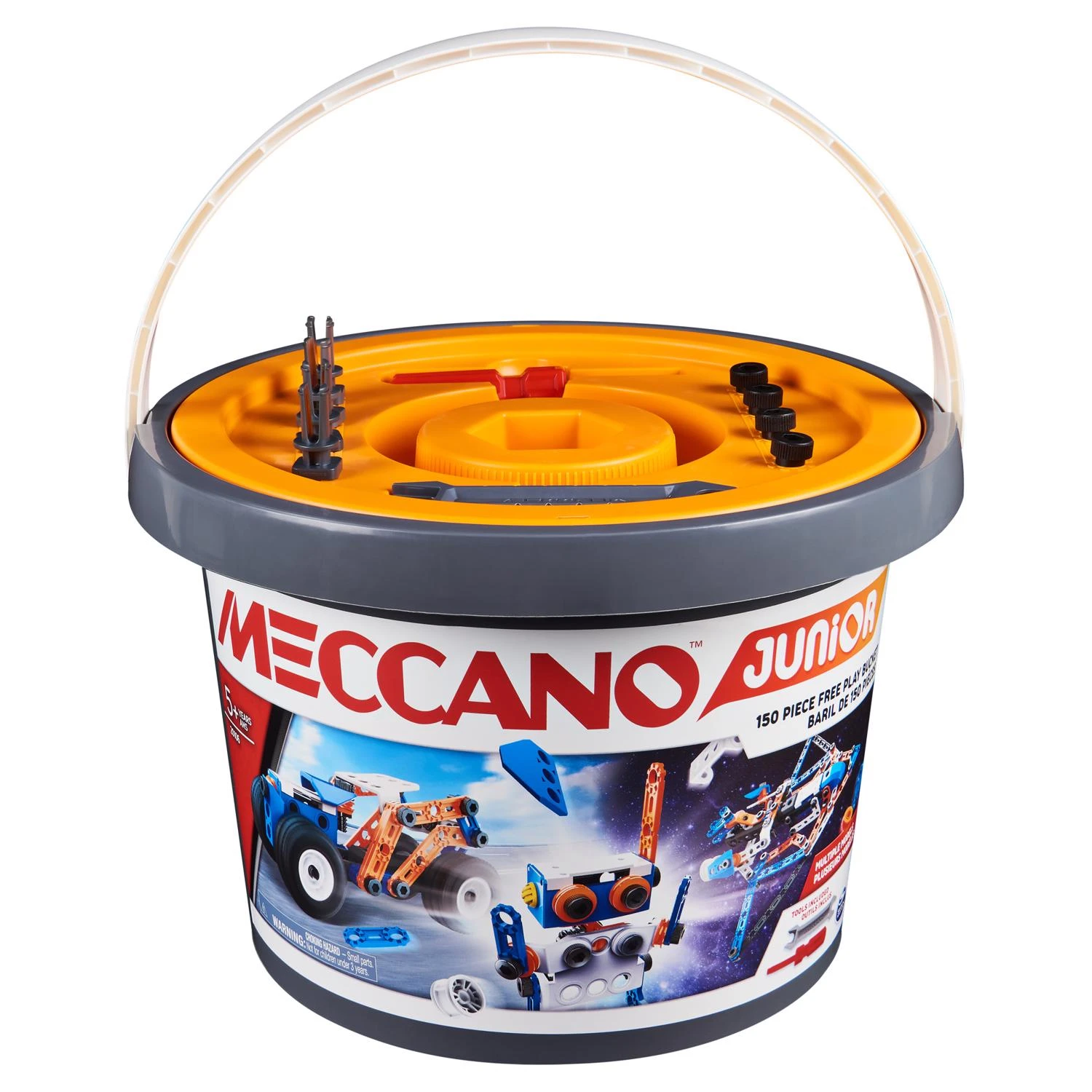 Junior Open Ended Bucket Plastic Multicolored 150 Piece Building Set