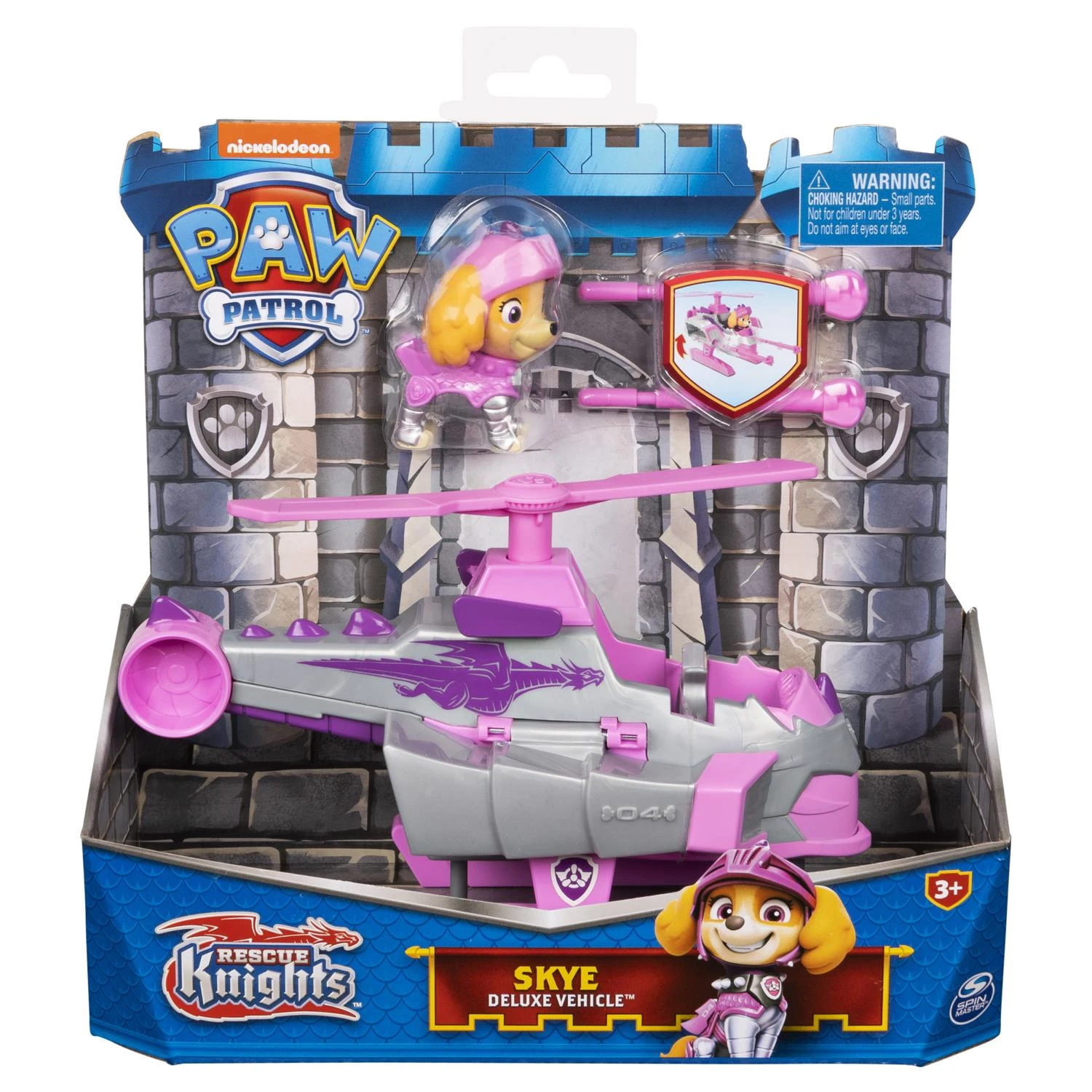 Spin Master Paw Patrol Skye Transforming Toy Car With Action Figure - Multicolored
