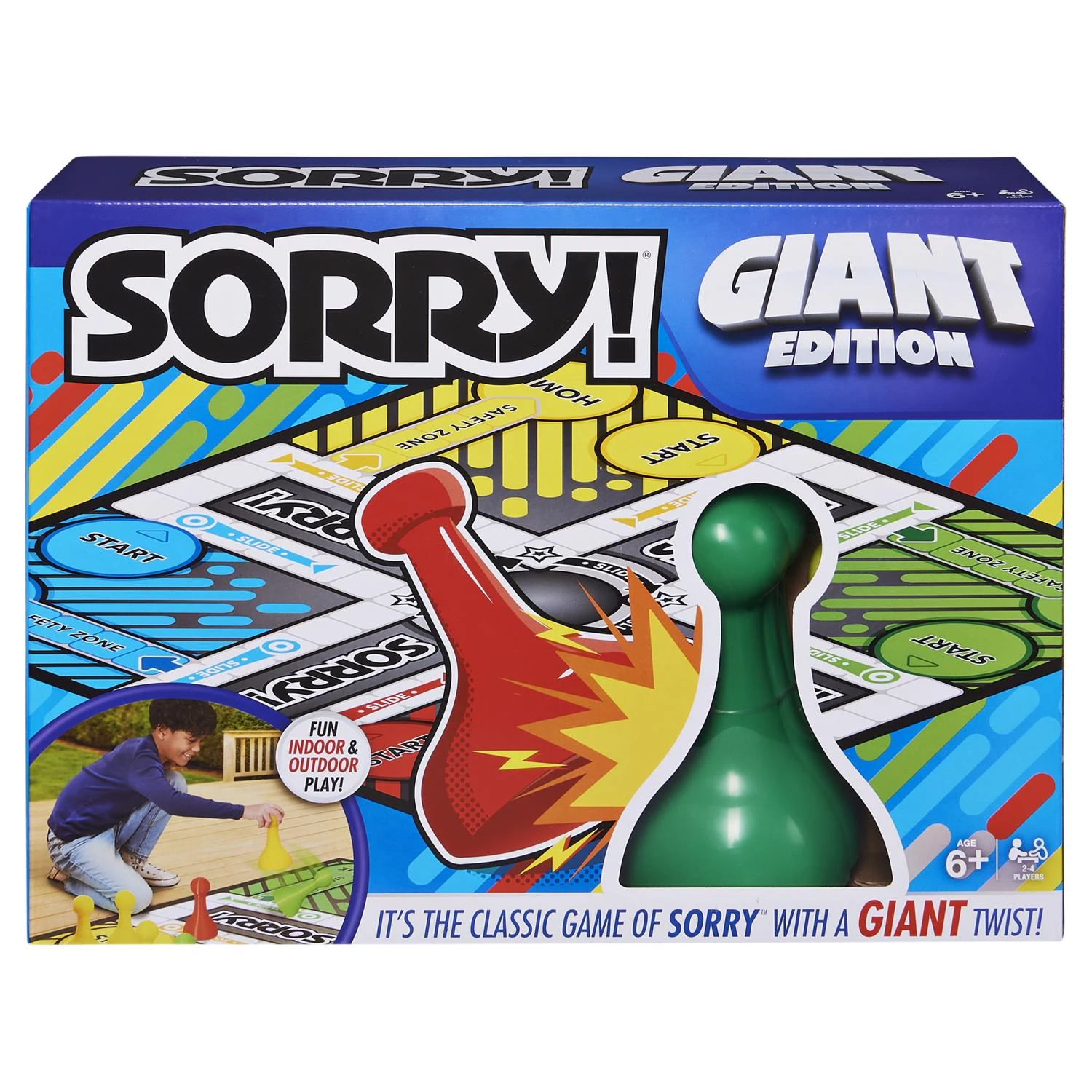 Sorry! Giant Edition Board Game Multicolored - Oversized Fun For All Ages