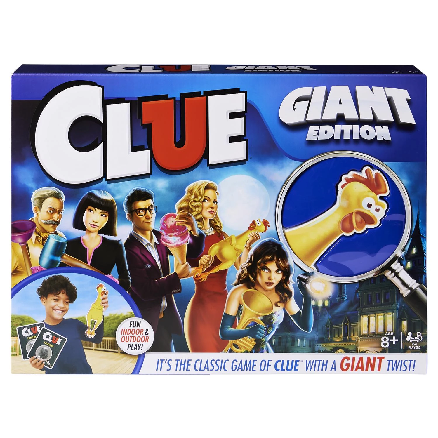 Clue Giant Edition Board Game Multicolored - Family Fun For Ages 8+