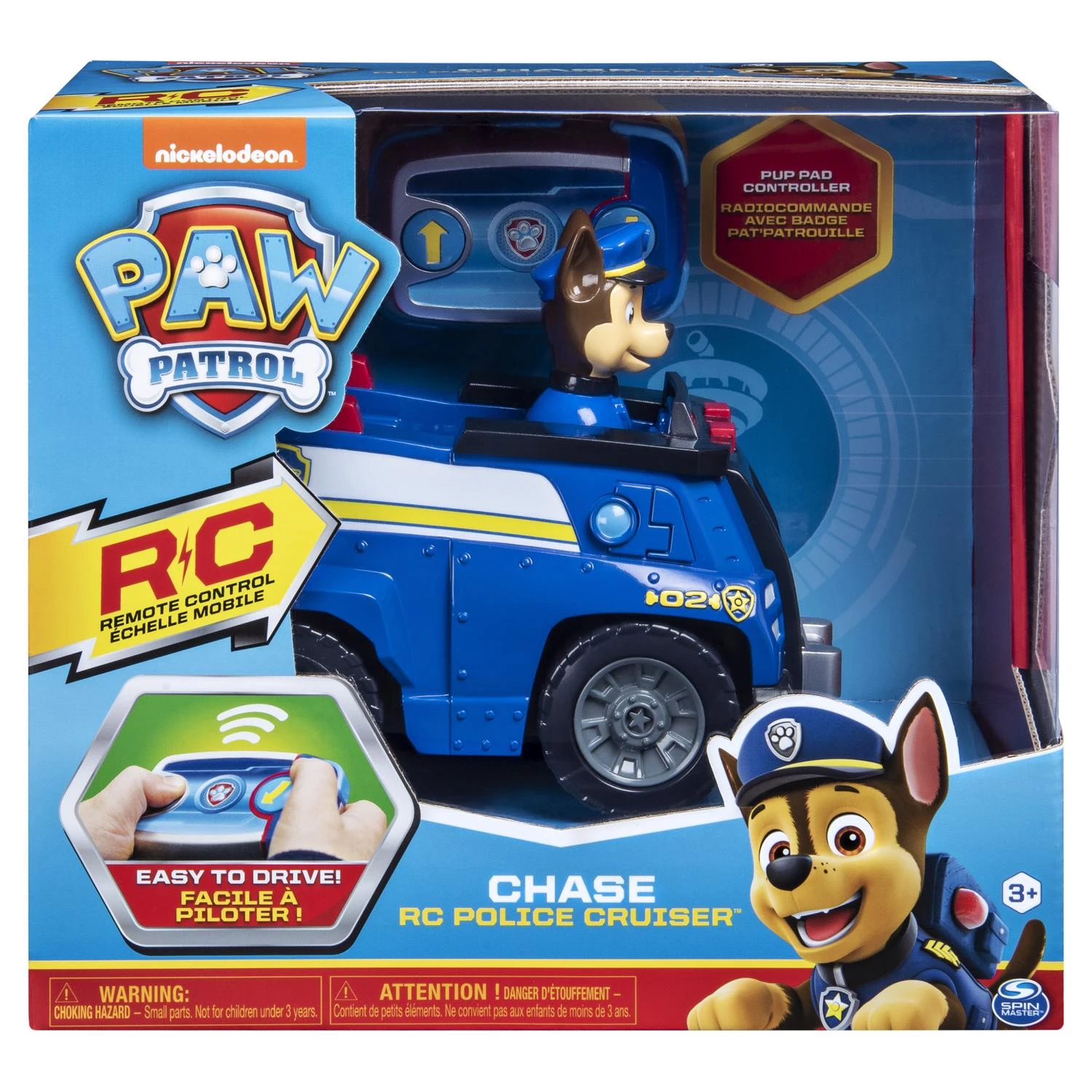 Spin Master Paw Patrol Chase Remote Control Police Cruiser Toy - Multicolored, 9.1 X 10.2 X 5.3 In.