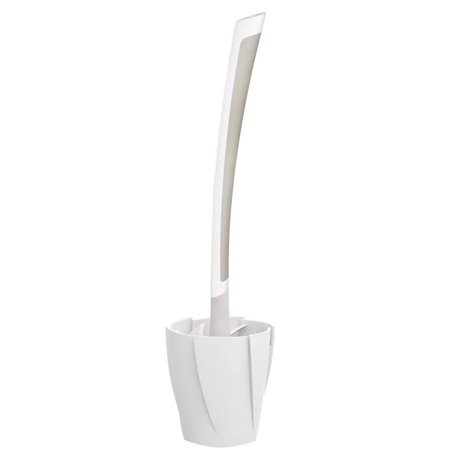 Looeez Toilet Bowl Brush & Holder - White, 18.3 In Height
